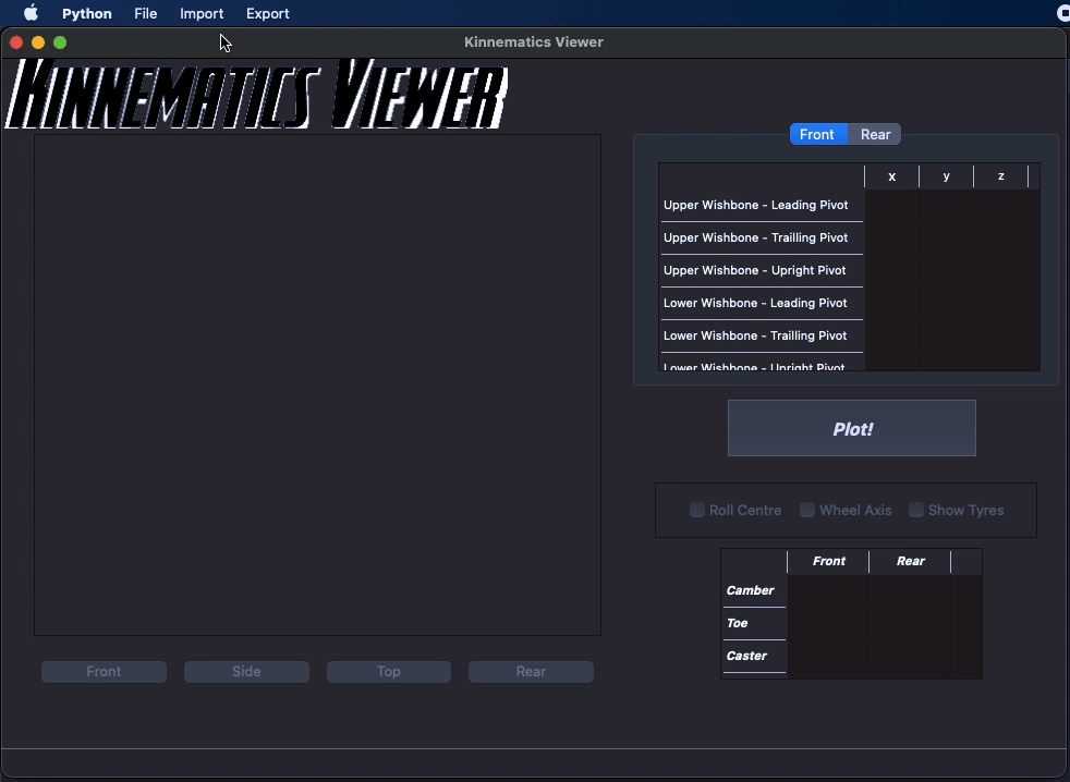 Suspension Kinematics Viewer preview